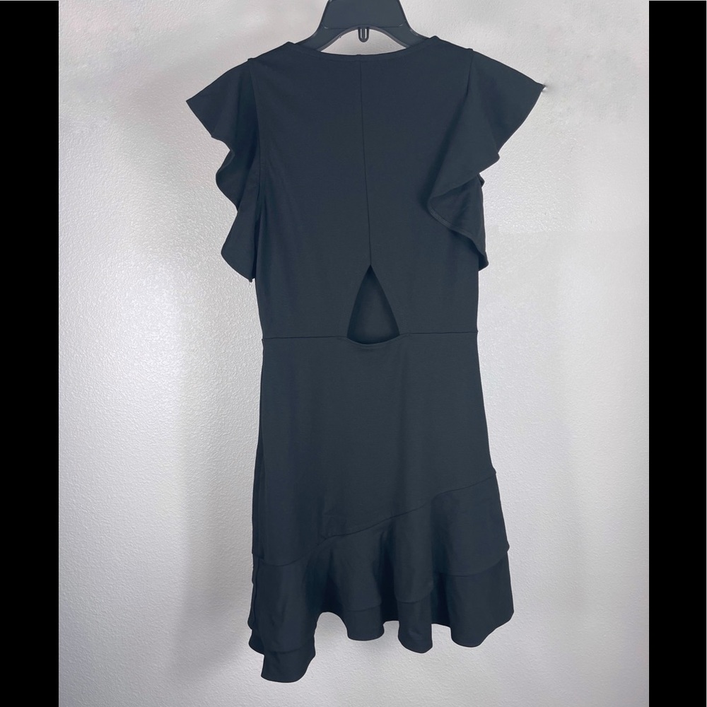 Rebecca Minkoff Spahira Black Dress Ruffle Size 2 - Picture 3 of 7
